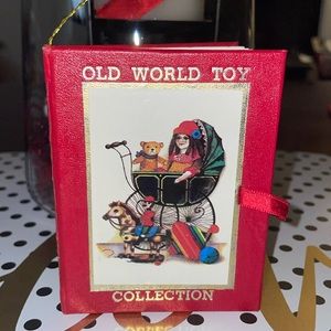 Vintage Old World Toy Collection Mini Book Ornament!